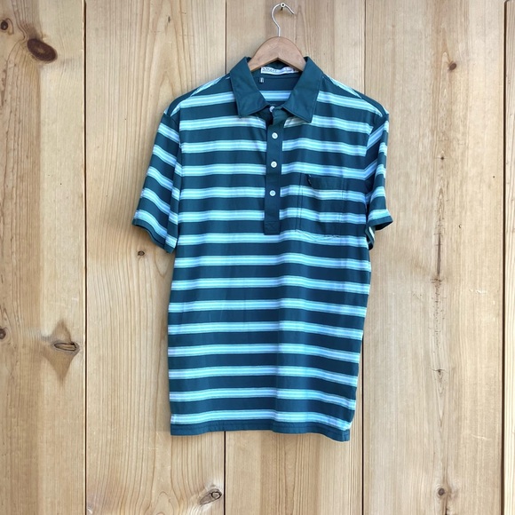 Criquet Shirts Criquet Striped Organic Cotton Polo Shirt Slim Fit